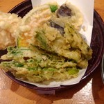 おぎ野 - 天ぷら盛り合わせ