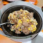 ペッパーランチ - よく混ぜて…と書かれていました。