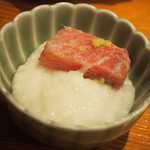 すし処 錦 - カマトロ（山かけにして食べる）