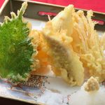 Assortment of 5 types of tempura