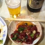 Kanu - 過去写真、レバー刺し。 今はもう食べられません。