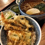 Soba Dokoro Otaru - ミニ天丼そばセット 756円