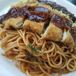 キッチン すずたとうげ - トルコライス(S)のカツとスパゲティ