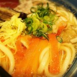 手延べうどん 水山 - 人参、ねぎ、生姜