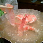 日本料理 奥野 - 釣りきんきのしゃぶしゃぶ