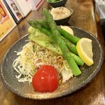 よって屋 - アスパラ塩ゆで 580円