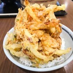 丸亀製麺 - 天丼用ごはん¥130＋野菜かき揚げ¥130