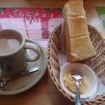 珈琲所コメダ珈琲店 - カフェオーレ460円、モーニングBセット