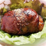 Miyazaki specialty charcoal grilled meat roll origiri