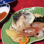 いわない温泉高島旅館 - お刺身盛り合わせ