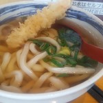 Doi chi - かけうどん500円＋海老天150円