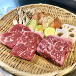 Nakano - 今日のお肉とお野菜。
      焼く前に見せてくれます。