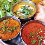 タンドールバル カマルプール - カレー3種