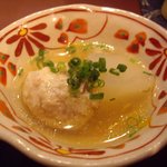 やまだや - 前菜　鶏つくねの大根煮