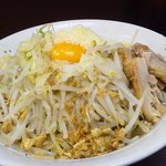 ラーメン二郎 - 2011/09/26　大ラーメン　汁なし　粉チーズ　ニンニク