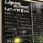 メゾンブルトンヌ　ガレット屋 - この日のトッピング野菜リスト