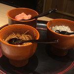 富小路 やま岸 - タラコ、ジャコ、なめ茸