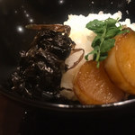 富小路 やま岸 - 海苔、独活きんぴら