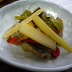 芭蕉庵 - ＜2011年11月＞新サンマと色どり野菜の自家製南蛮漬け　500円