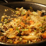 黒猫夜 - 【2011/10】クレープギョウザ、まぜまぜしていただきます♪中華風もんじゃ☆