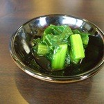 とんかつ ひろ喜 - お漬物は野沢菜でした
