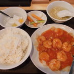 福臨門 - 芝海老のチリソース煮定食