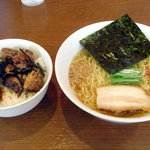 凄ランチ（油香る塩らーめん＋チャーシュー丼）