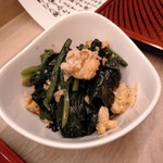 いろ だいどころや - その日のおばんざい　ほうれん草と玉子のオイスターソース炒め