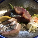 圭蔵 - 鯖の朝〆と鰆の炙り