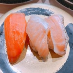 はま寿司 - サーモン3種盛り