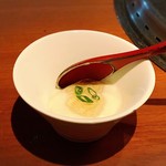生粋 - 前菜:生豆腐のホタテのジュレがけ