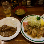 かつれつ四谷たけだ - カキバター焼定食 1500円