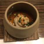 鮨みなと - 真だちの茶碗蒸し♬︎まだちだけで蒸しあげます。
      上にはまたちを焼いたモノ、出汁餡で頂きます