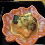 渓流荘しおり絵 - 大鱒団子のチーズ焼