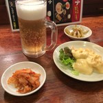 段七 - エビマヨ ザーサイ キムチ そして生ビール
