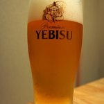 魚菜料理 二代目 みつい - 生ビールは、エビスでした。