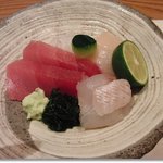 季節のお料理 辻むら - まぐろ ヒラメ　ほたて　のお造り