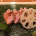 日本料理 たかむら - 豚のロースト。信じられない手入れと緻密な計算。