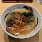 饗 くろ喜 - 鶏白湯ポパイそば（1,300円）※限定麺 2019.3