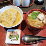 日本料理 たくあん - 丸徳名物玉かつ丼とミニ中華うどん　1080円