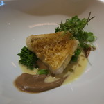 レフェルヴェソンス - 歓喜～甘鯛の鱗焼き、蛍烏賊のピュレとブールブラン、菜の花と種漬花、山山椒のオイル