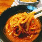 えびくらぶ - つけ汁の絡みが良過ぎて、大盛＝300gだと麺が余ります。