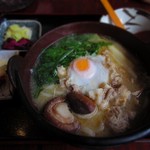 大黒家 - 肉味噌なべやきうどん　860円