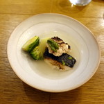 小泉料理店 - サワラと白子、ニラソース