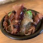 車橋もつ肉店 - 漬けホタルイカと春のおろし