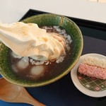 和の間 - クリームぜんざいお茶セット(980円)