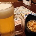 若大将 - 麦とホップ(発泡酒)とお通し。