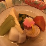 Ichifuku - 季節野菜の炊き合わせ。
