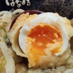 はなまるうどん - 半熟玉子天120円はトロッと♪