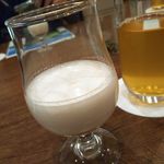 サントリー 天然水のビール工場 東京・武蔵野ブルワリー - 神泡の試飲